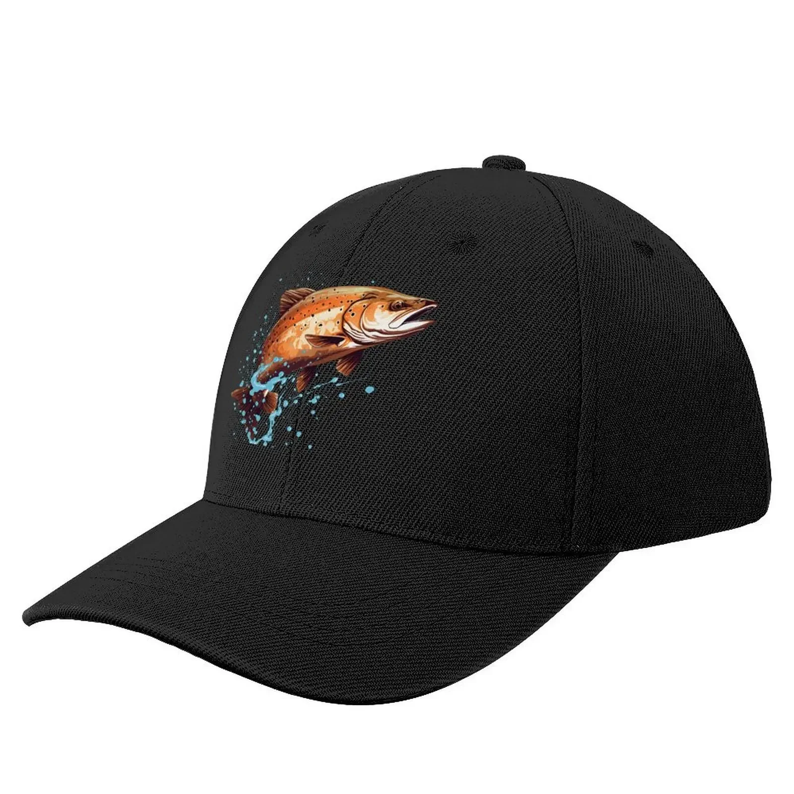 Dripping Brown Trout Baseball Cap Snap Back Hat Sunhat hiking hat Dropshipping Women's Beach Outlet Men's