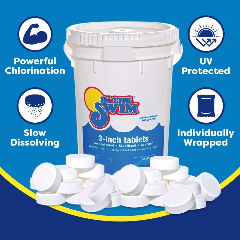 In The Swim Shock and Chlorine Bundle for Sanitizing Swimming Pools – Includes 24 x 1 Pound Bags of 68% Cal-Hypo Pool Shock