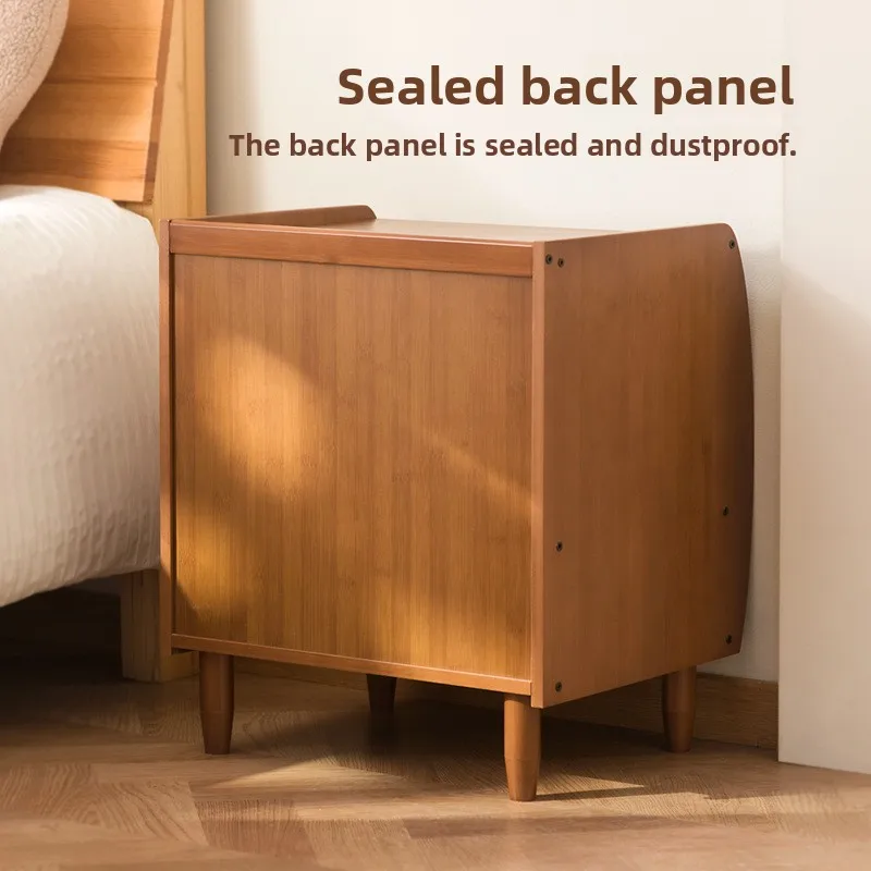 

Medieval bedside table Solid wood Nordic small apartment Bedroom storage cabinet Drawer locker Sofa small side cabinet Corner