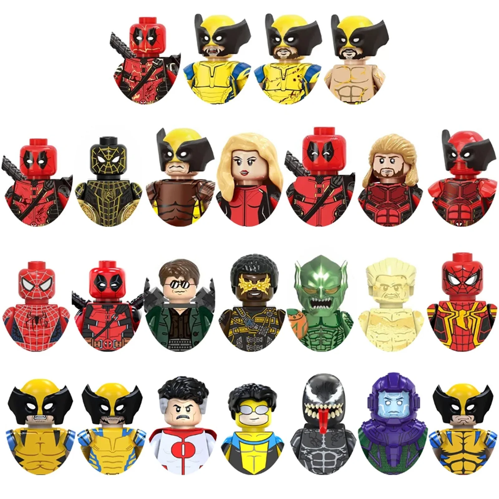 

Popular Movie Building Block Minifigures Web Hero Red Black Hero Claw Hero Assembly Bricks Action Figures For Kids Fans Toy Gift