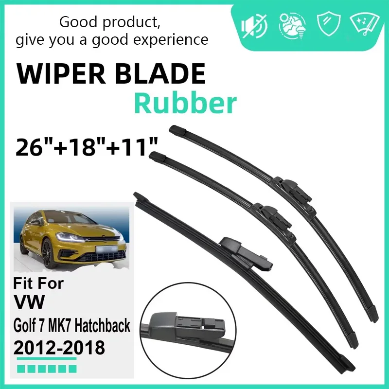 

Rubber Car Wiper Blades for VW Golf 7 MK7 2012-2018 Windshield Wipers Rubber Car Accessories 2014 2015 2016 2017 2018