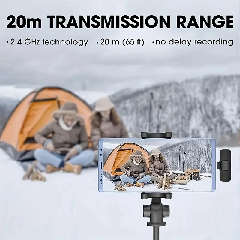 Original k9 Lavalier Wireless Microphone Lapel Mobile Phone Professional Audio Video Recording Live Mic For iPhone Type C 3.5mm