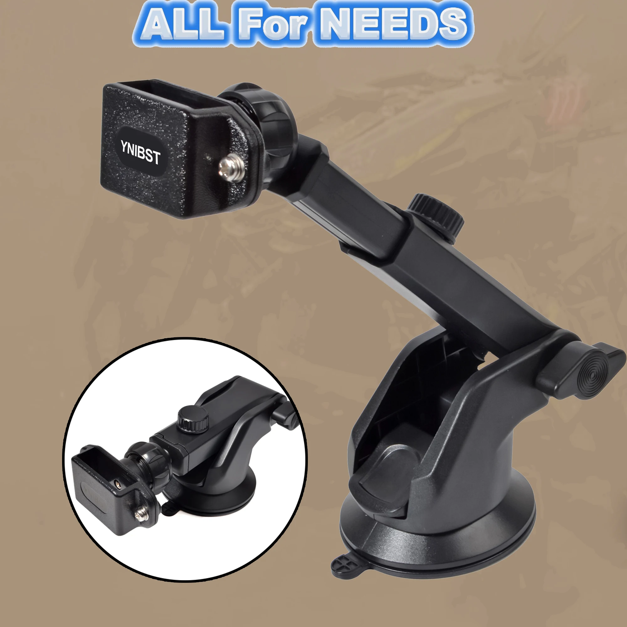 

YNIBST Suction Cup Portable Walkie Talkie Car Mount Handheld Radio Speaker Mic Holder for 2 Way Radio HT Scanner