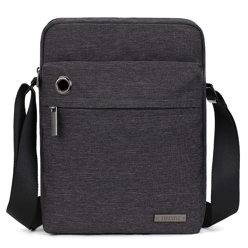 Men\'s Bag Gray Shoulder Bag for 9.7\'pad Student sac Waterproof Business Travel Crossbody Bags Canvas Casual Messenger 가방 bolsos