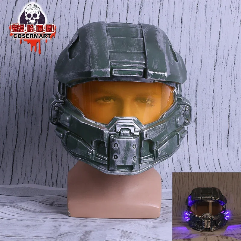 Helmet Prop Replica Cosplay Costume Full Head Mask PVC Equipment Master Chief Game Accessories