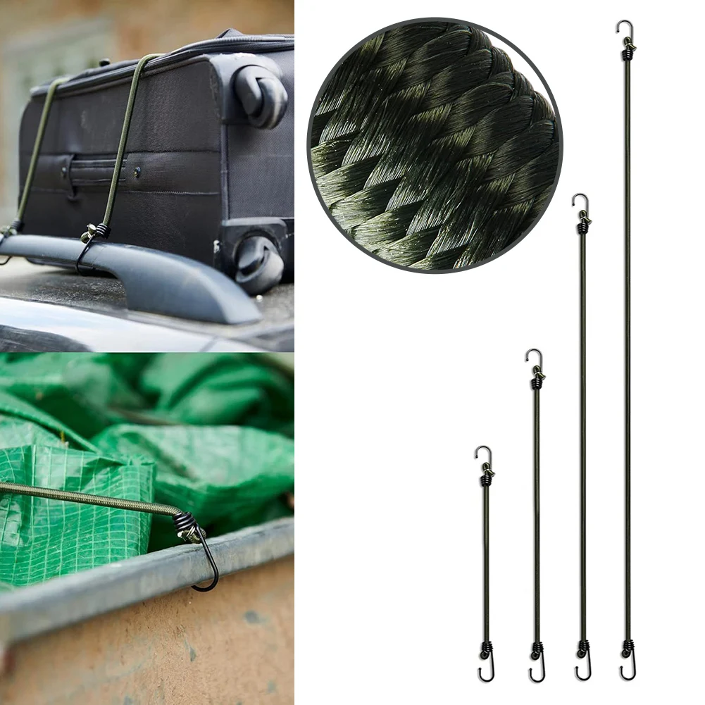 

30cm/75cm/100cm/45cm/60cm Bungee Cord Camping Elastic Tent Rope With Hooks Hiking Travel Luggage Binding Tied Rope Stretch Belt