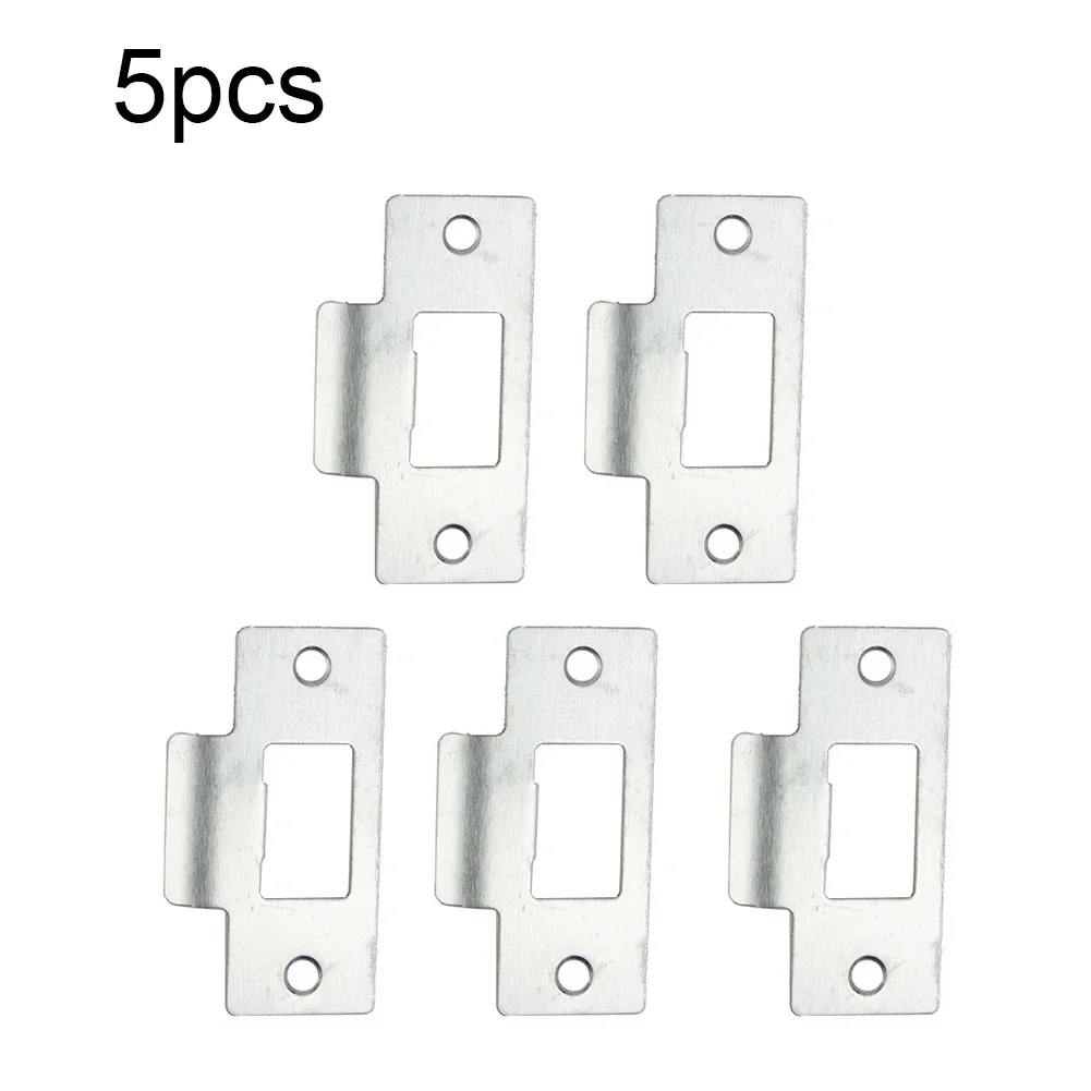 Door Strike Striker Plate Steel Jamb Systems 5pcs 69*37.5*0.8mm Silver Stainless Steel Striker Plate Brand New