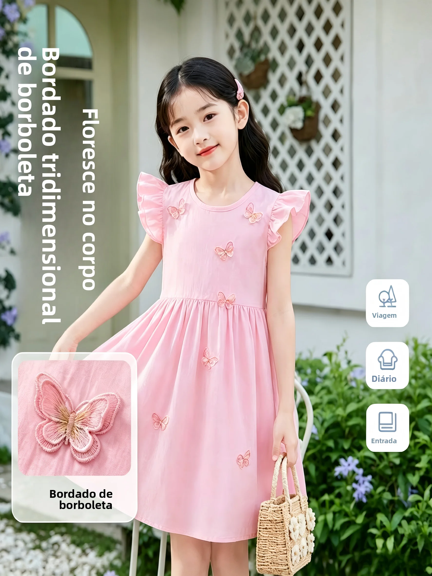 robe-d'ete-en-coton-style-princesse-pour-filles-vetements-pour-enfants-jupe-respirante-a-manches-courtes-col-rond-mi-longue-motif-papillon
