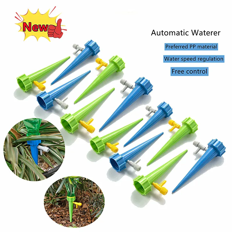 Automatic Drip Irrigation System Self Watering Spike for Flower Plants Greenhouse Garden Adjustable Auto Water Dripper Device
