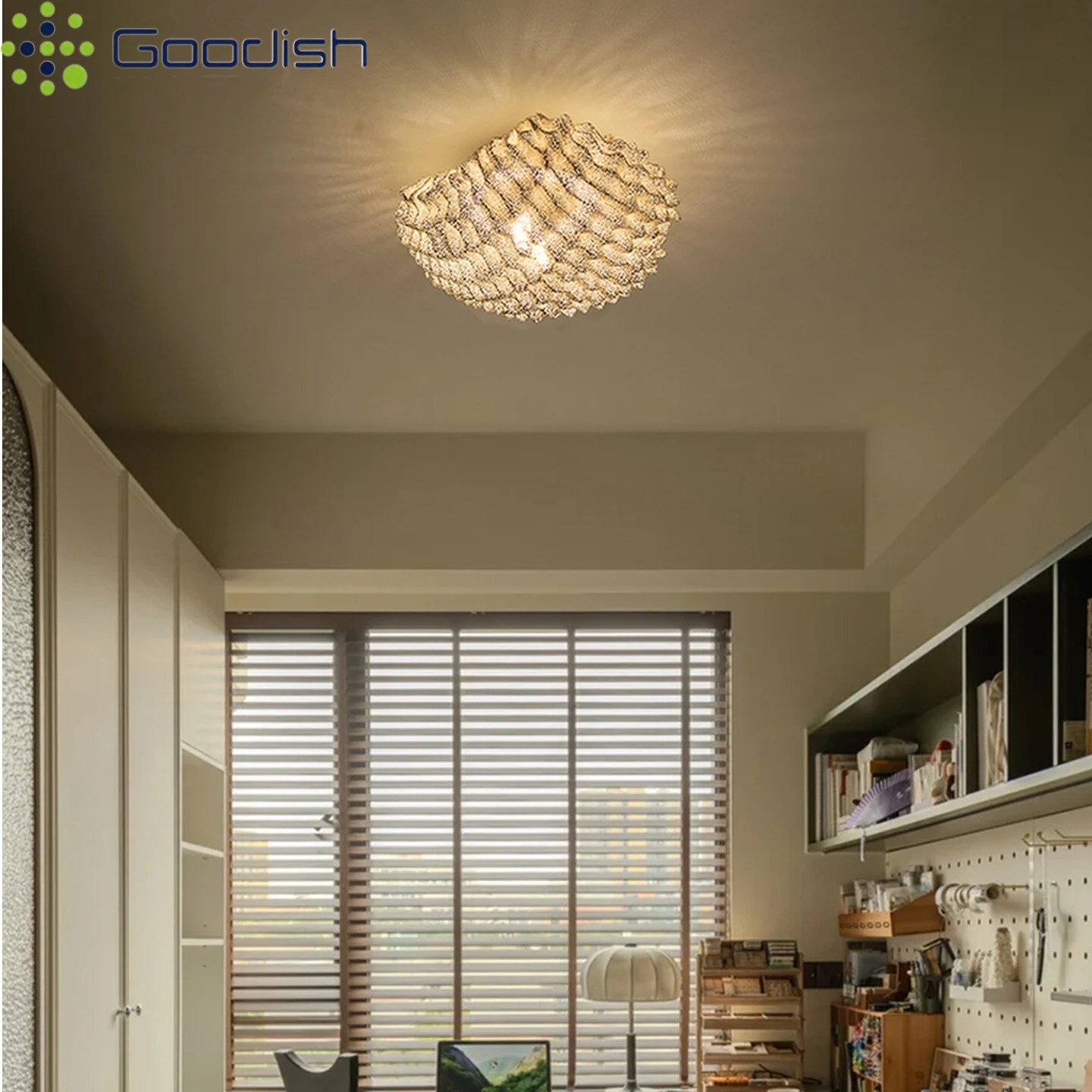 Industrial Vintage Creative Cotton thread with spherical hairs LED Home Ceiling Lights Lamps for Bedroom Decoration Chandeliers