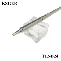 KSGER T12-D08 D12 D16 D24 D32 D4 D52 Electric Soldering Iron Tips Series Welding Tools 24V 70W FX-951 Soldering Station 50-500℃