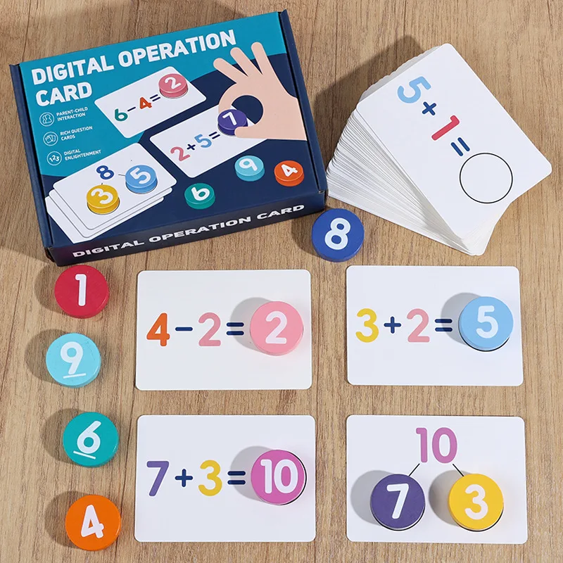 Children's Wooden Number Decomposition Operation Upgrade Math Enlightenment Puzzle Paper Toys