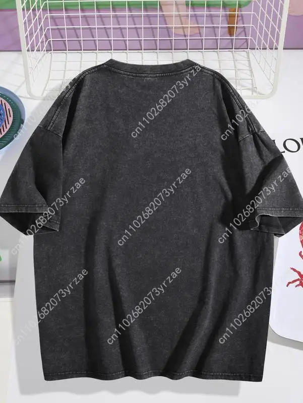 Retro lavagem santa barbara tshirt homem mulher de alta qualidade algodão manga curta moda confortável camiseta macio respirável topos