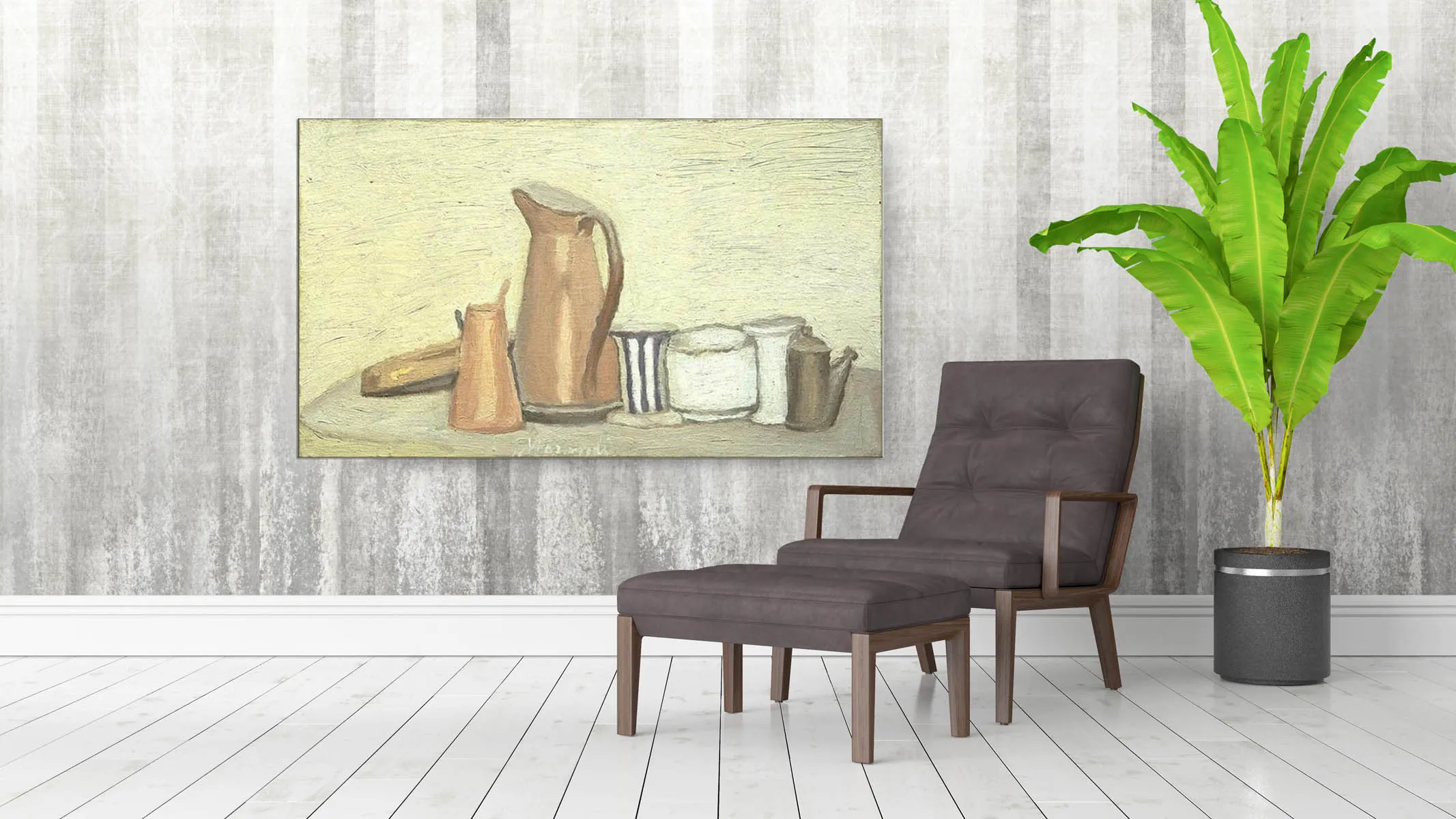 100% Handmade Giorgio Morandi Still Life Famous Oil Painting Canvas Nordic Minimalist Wall Art Living Room Home Decor