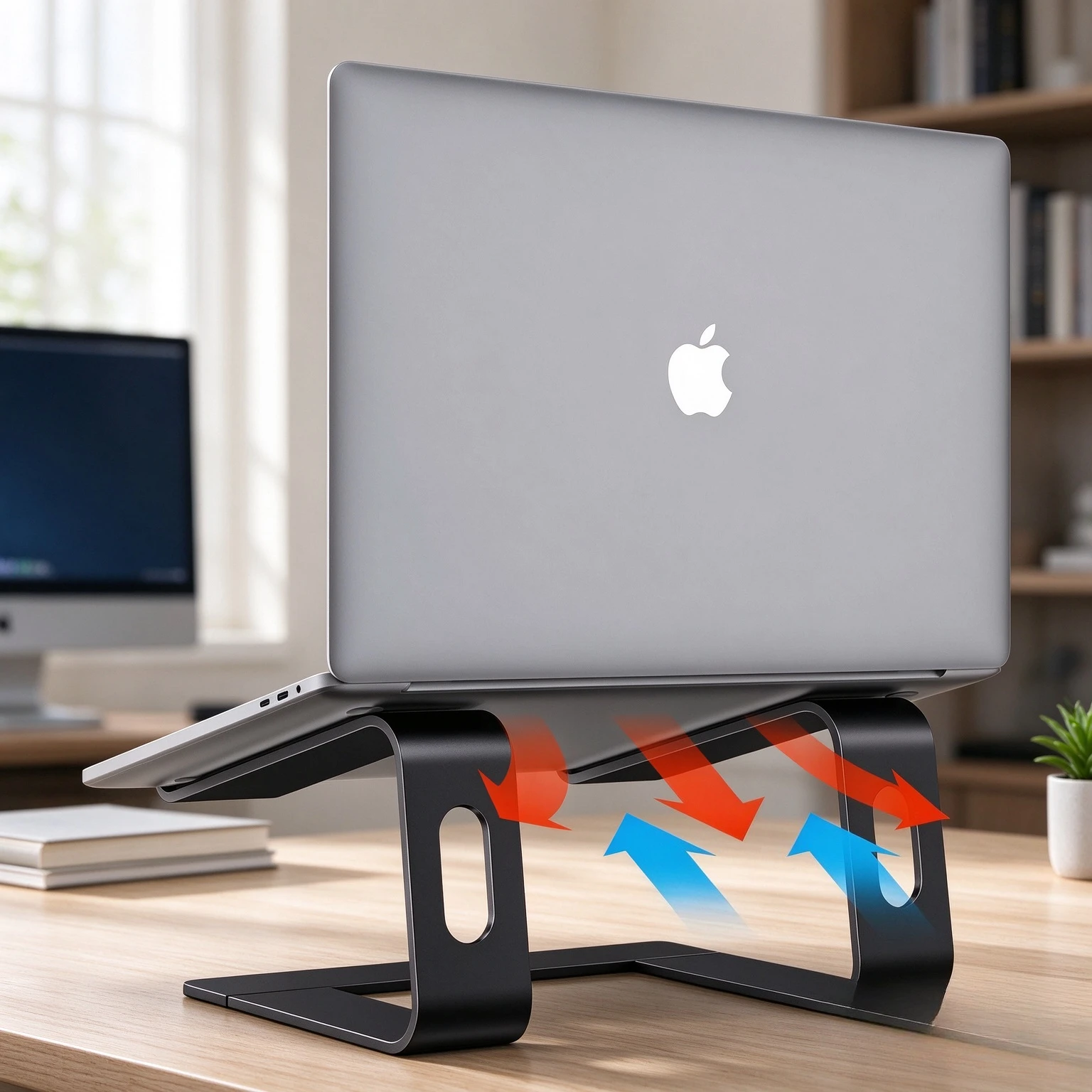 Folding Aluminum Laptop Stand for Desk, Portable Mini Computer Riser, Stable Support, Fast Heat Dissipation, Compact Storage