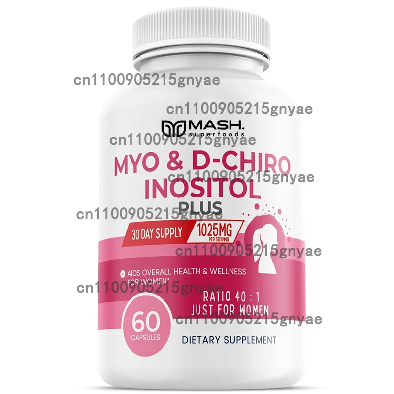 

Капсулы Myo-Inositol & D-Chiro Inositol 120 веганских капсул, идеальное дозирование соотношение 40:1 Гормон баланса здоровья яичников