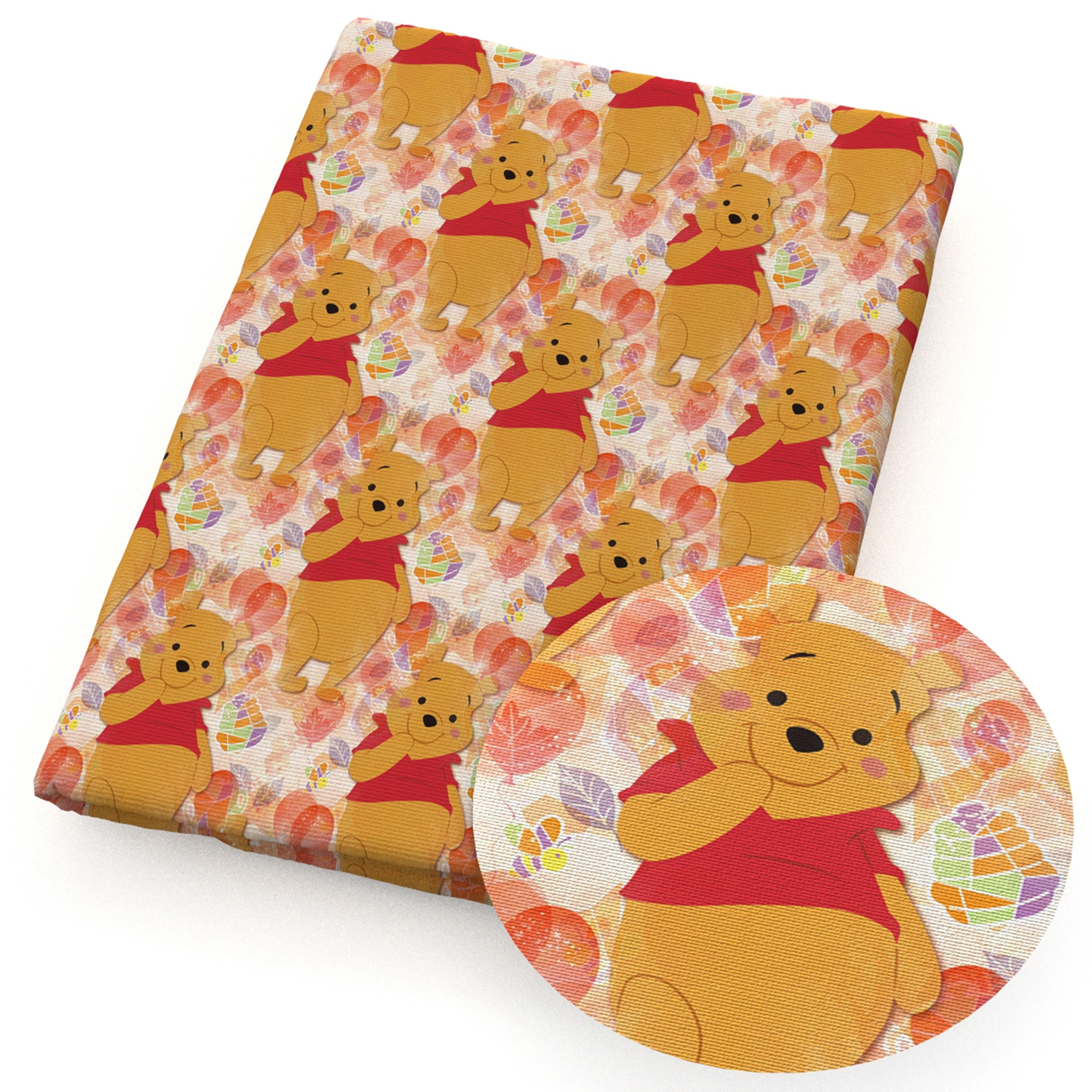 Disney 50*145cm Tákolmány winnie Lá pooh Pamut Ablakszövet számára Szövedék Összevarrás quilting Szövet Szabóipar Materiális DIY handmade