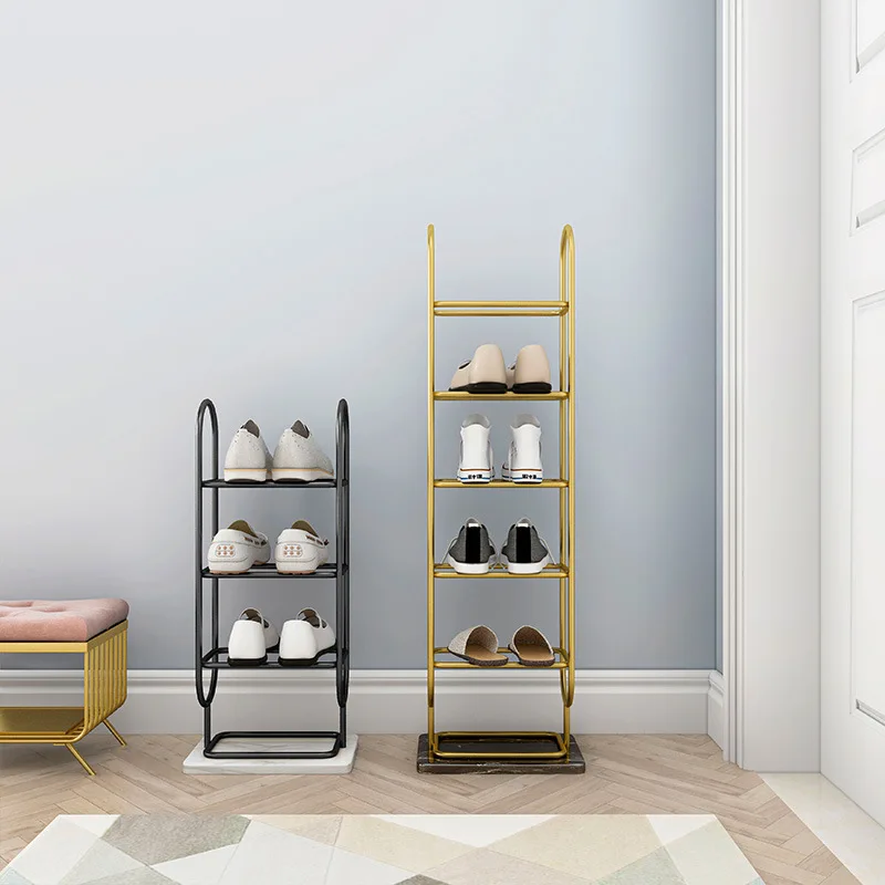 Shoe Rack Multi-Layer Storage Shoe Rack Marble Shoe Cabinet Entrance Household Narrow Room Shoe Rack