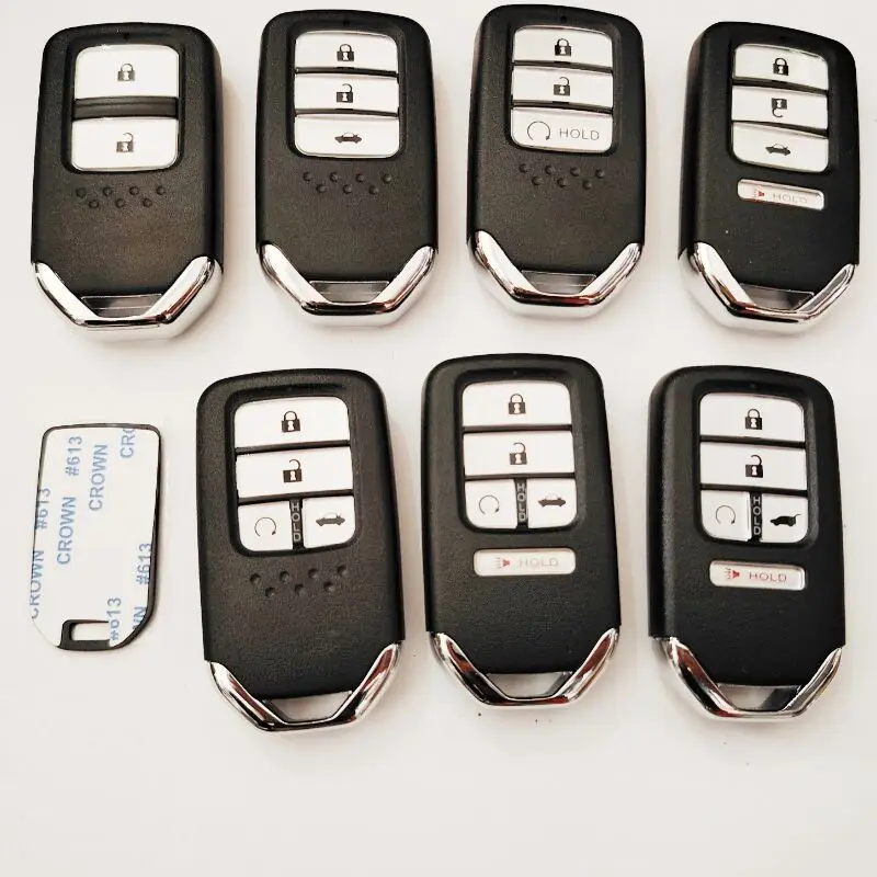 

2/3/4/5 Buttons Smart Card Remote Key Case Shell Housing Fob for Honda Accord Civic CR-V Fit with Small Key Uncut Blade