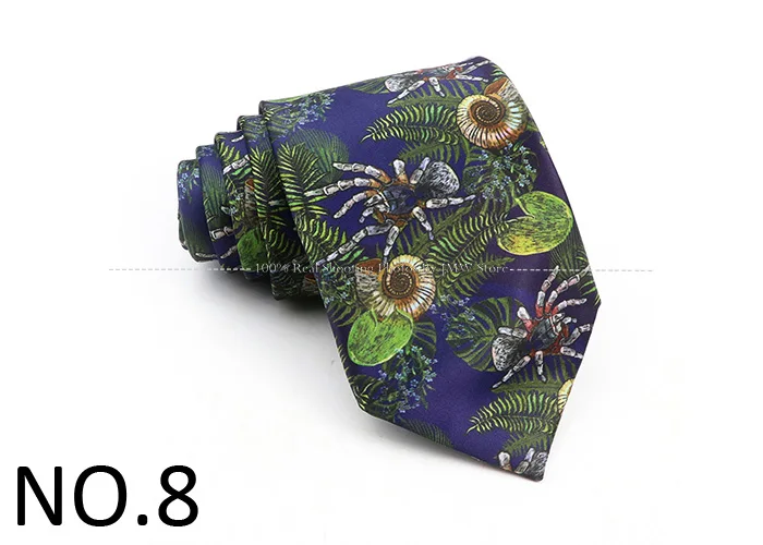 Einzigartiges Design für Herren, weiche Seidenkrawatten, Hausgesicht, Blumenansicht, Muster, Zeichnungsstil, braun-weiße Krawatte für Party, Hochzeit, Neuheitsgeschenk – Detail 8
