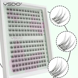 YSDO-extensión de pestañas naturales, 10/14 filas, ventiladores de volumen prefabricados, pestañas individuales, pestañas postizas de visón, pestañas en racimo, maquillaje