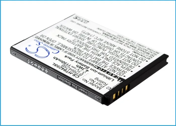 CS Replacement Battery for HTC Rezound,Vigor,ThunderBolt 2,Droid Incredible HD,ADR6425,ADR6425LV PN:BTR6425B 1150mAh / 4.26Wh