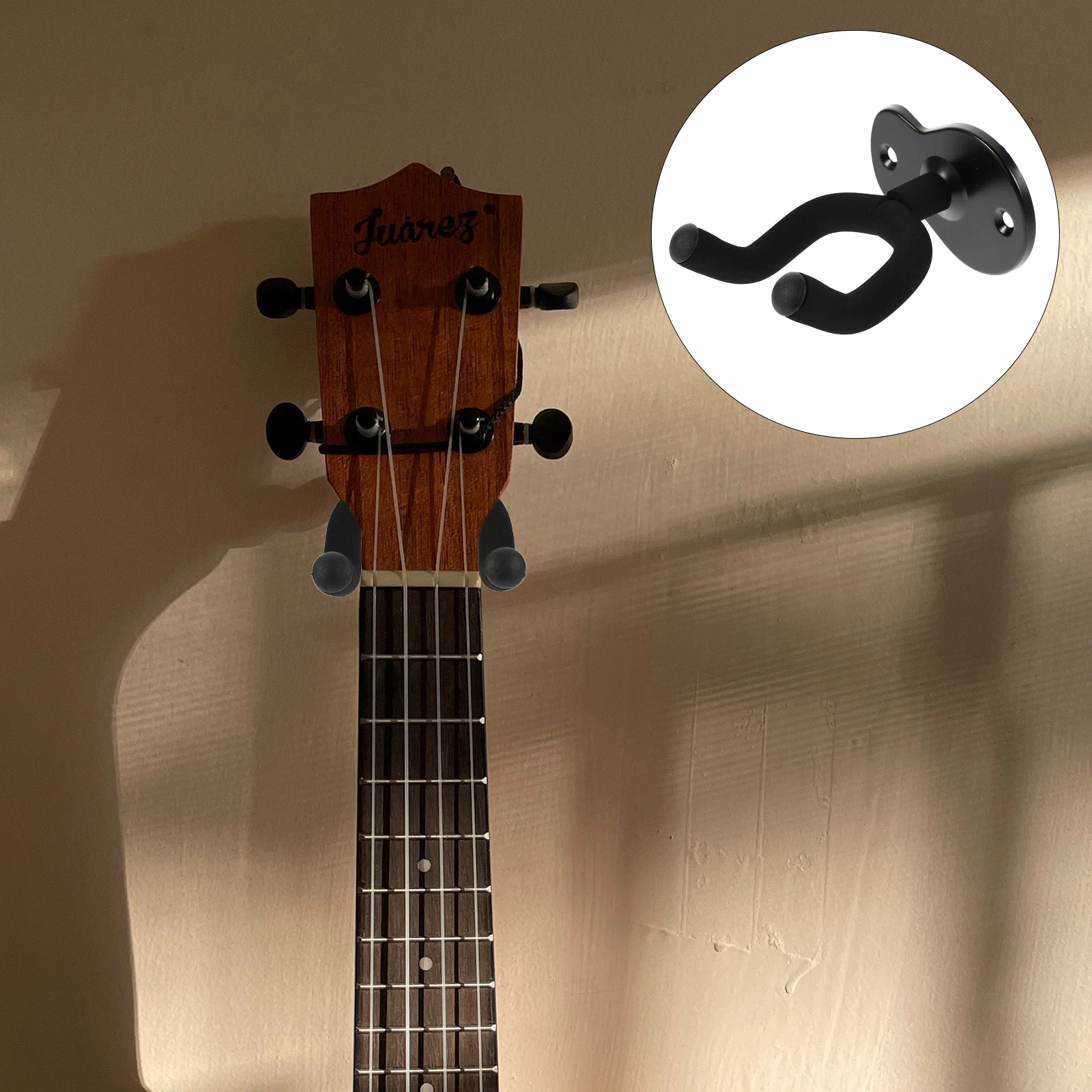 Violin Hangers Guitar Wall Hook Ukulele Musical Instrument Mounted Clothes Rack Black Iron