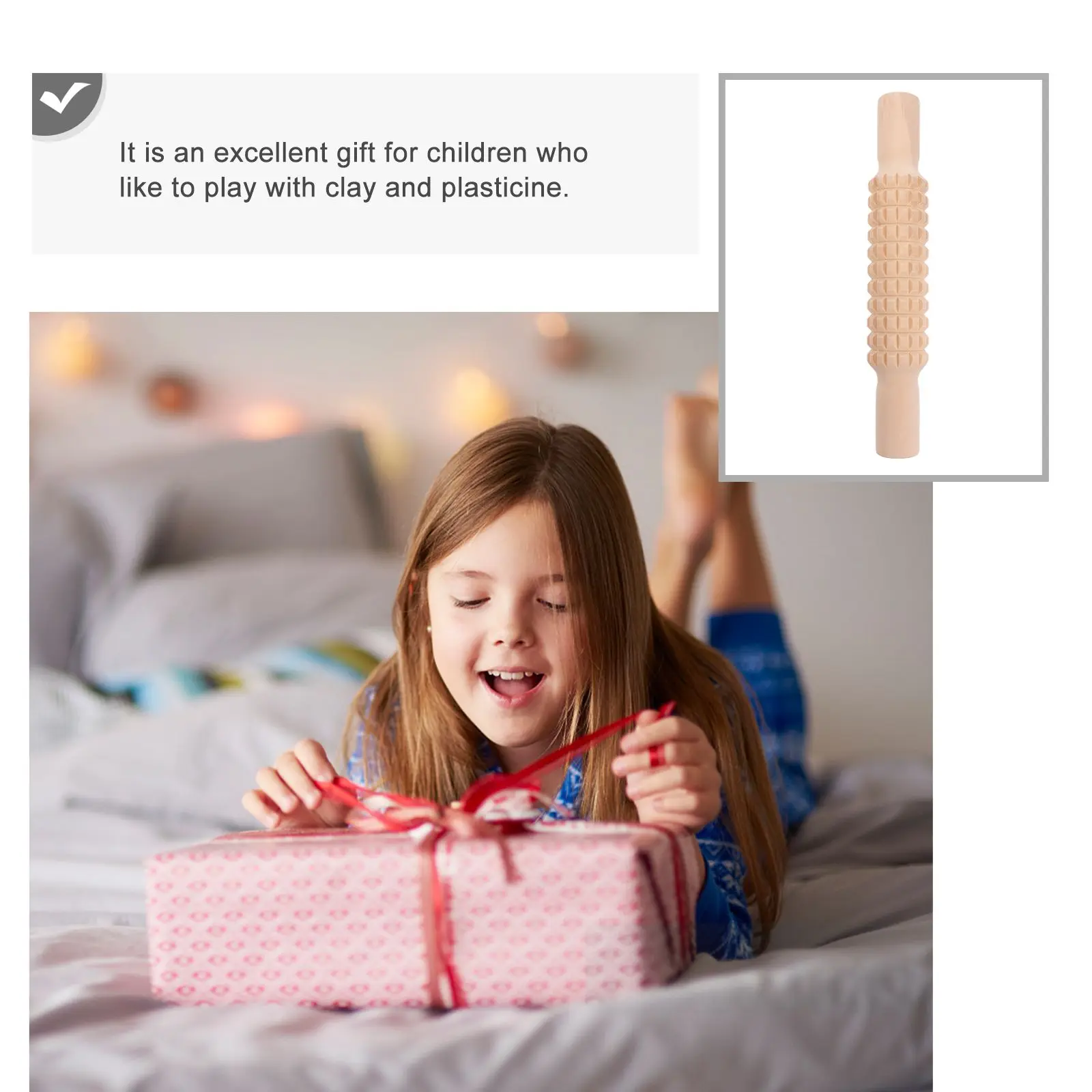 Mini mattarello per plastilina Strumenti per scolpire l'argilla per bambini Modellazione rulli di legno Artigianato Forma Gioco di riconoscimento del colore