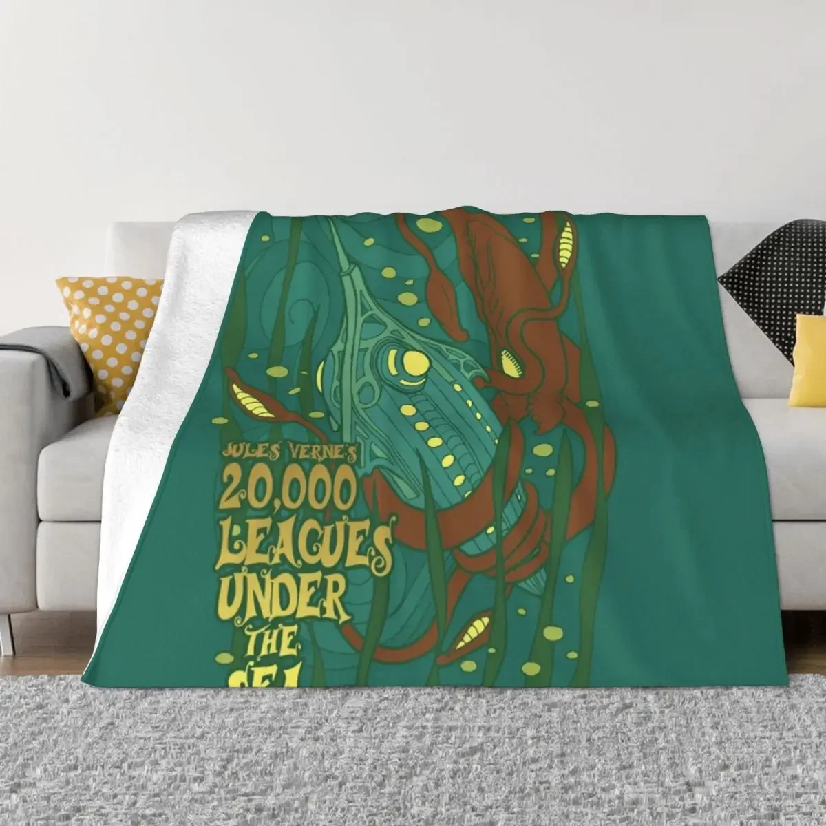 20,000 Leagues Under the Sea Throw Blanket Nap Designers Sofas Blankets For Sofas Blankets