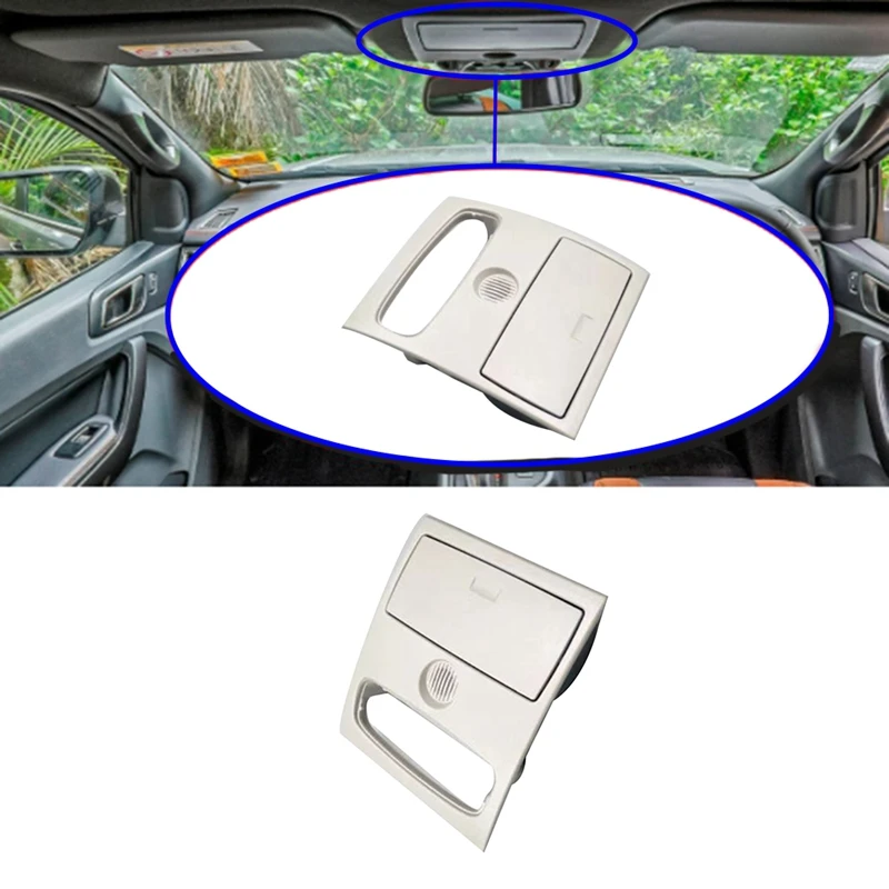 ABS Roof Reading Lights Cover Spectacle Case Trim For Ford Ranger Everest Mazda Bt50 2012-2019 CN15-A519A58-AA