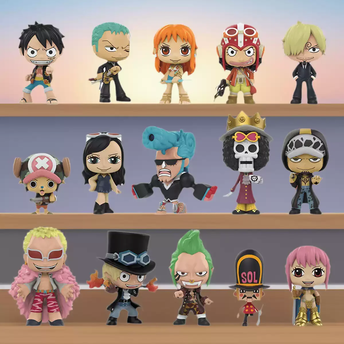 Funko Pop Anime & Manga une pièce mystère Minis Luffy Sauron Q Version boîte aveugle Figure jouets pour garçons cadeau ornements à collectionner
