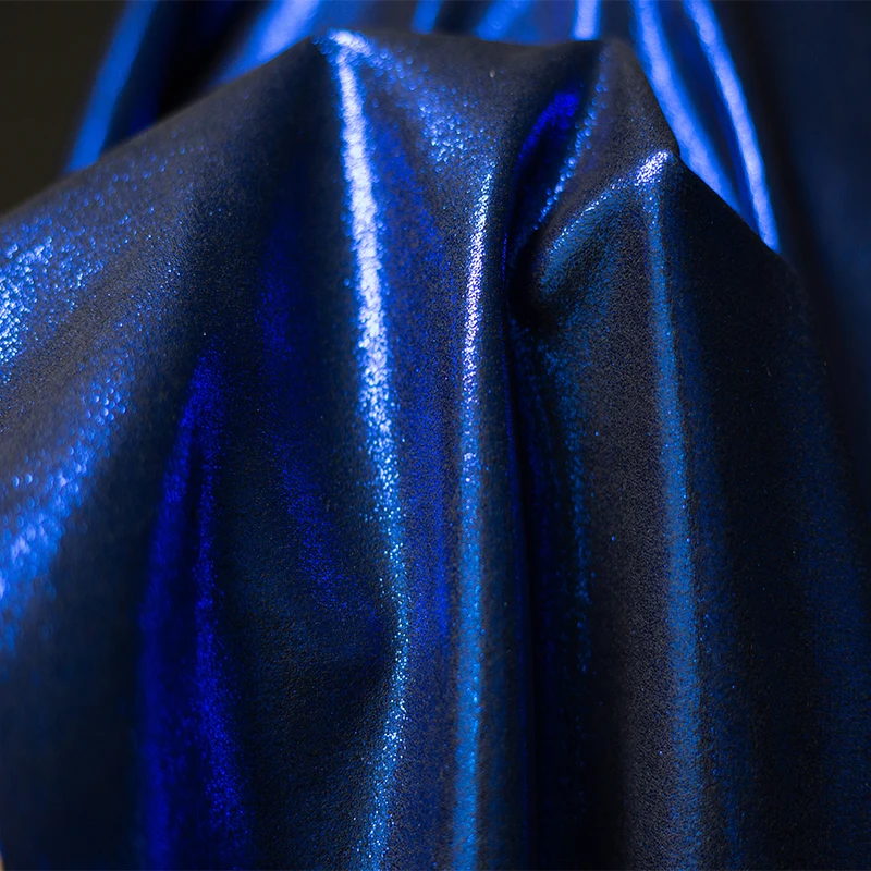 Blue Gilded Fabric Props Stage Costumes Display Background Wholesale Cloth Apparel Diy Sewing Per Meters Material