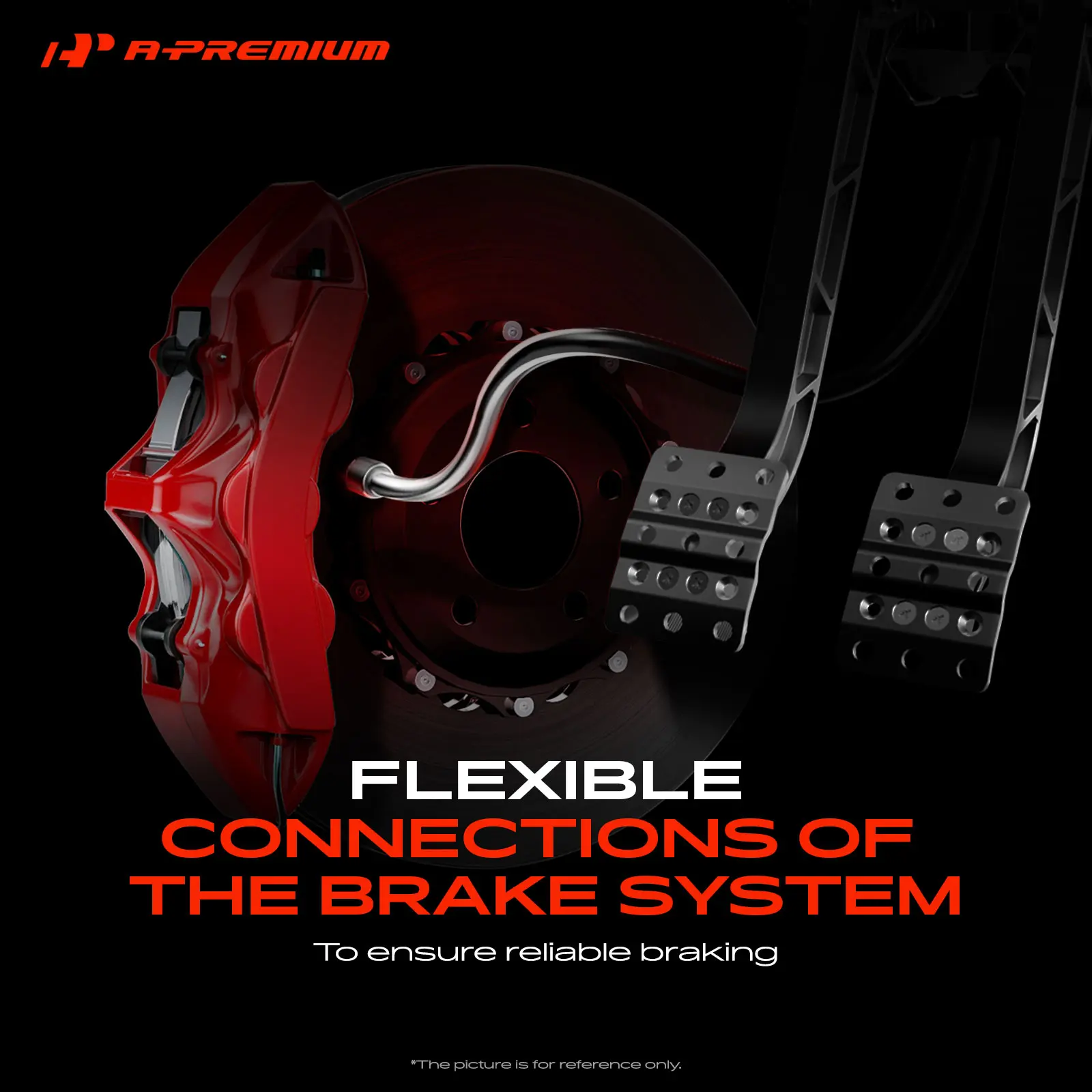 A-Premium Front Driver Side Brake Hydraulic Hose for Nissan Kicks 2021-2024