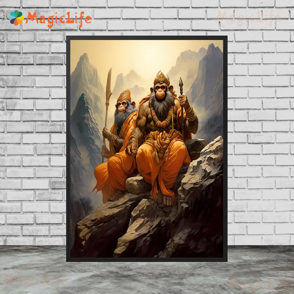 Ganesha Shiva Family Hinduism Hindu Mythology Posters Wall Pictures For Living Room Poster Wall Art Canvas Painting Unframed