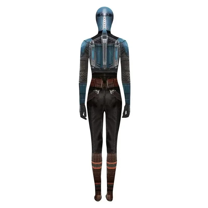 بدلة SW The Mandalorian بدلة ثلاثية الأبعاد مع غطاء رأس أزياء تنكرية للهالوين ملابس أداء للأطفال البالغين