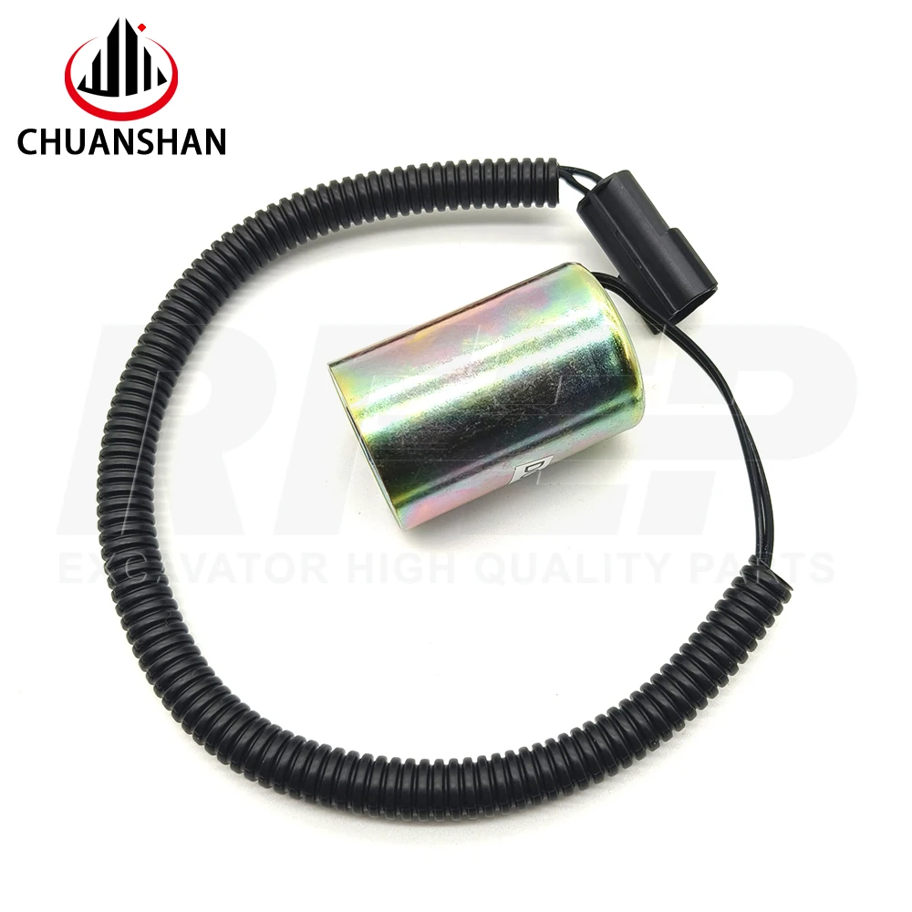 Suitable For  DH60-5 And 60-7 Excavators, Rotary Solenoid Valve Pilot Safety Lock Coil 12V 24V view 5