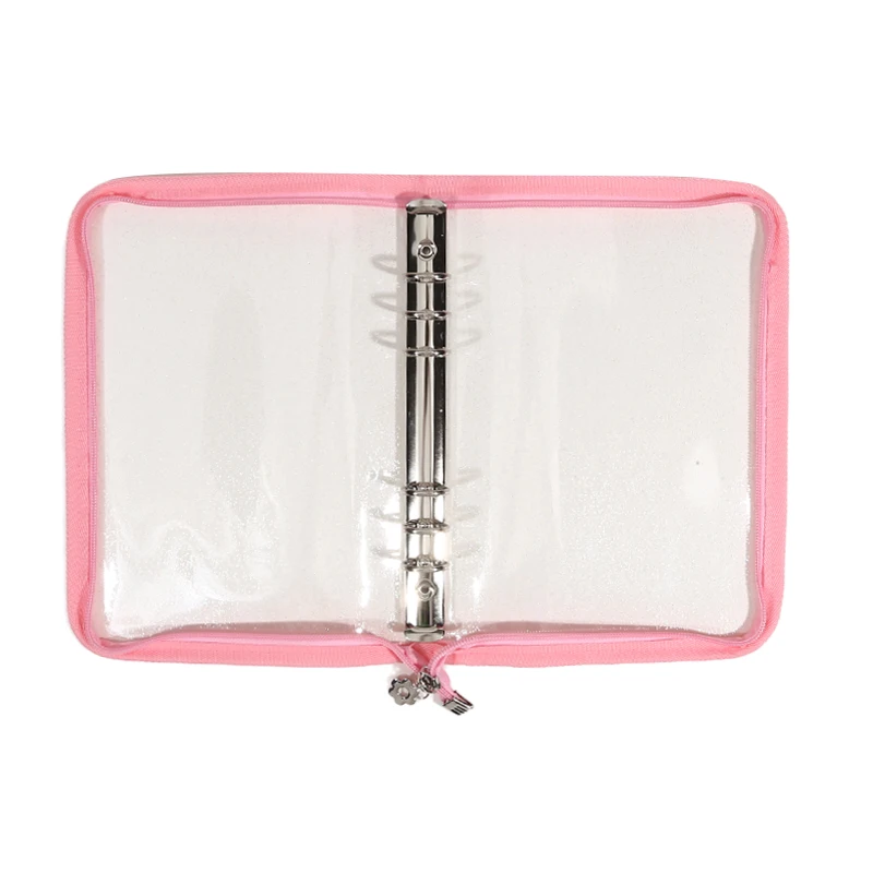 A5 Zipper Binder Photo Card Collection Book Postcard Organizer Diary Notebook School Stationery Star Photo Card Collection Album