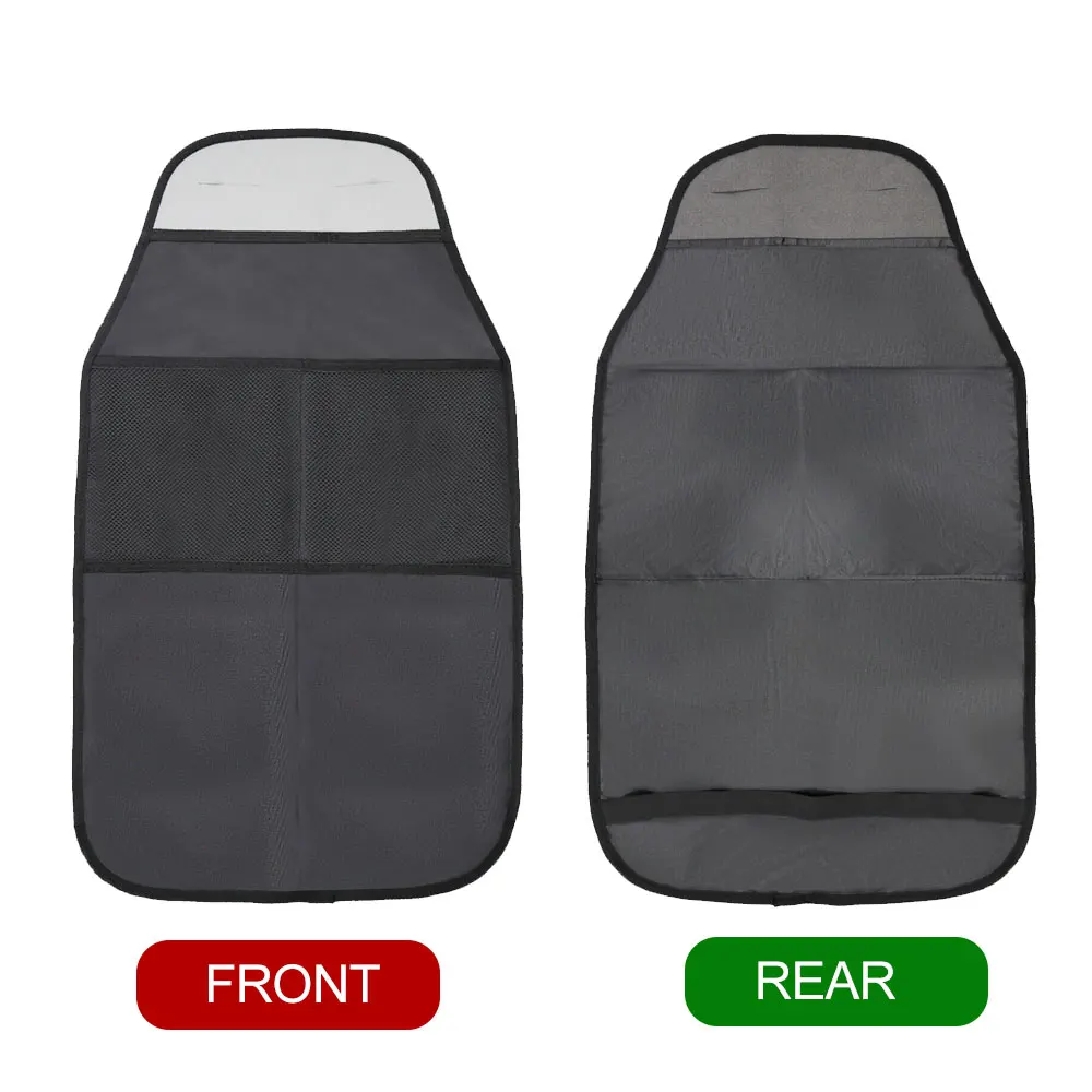 Funda protectora de asiento trasero de coche para niños y bebés, antibarro y suciedad, alfombrilla antipatadas, bolsas de almacenamiento