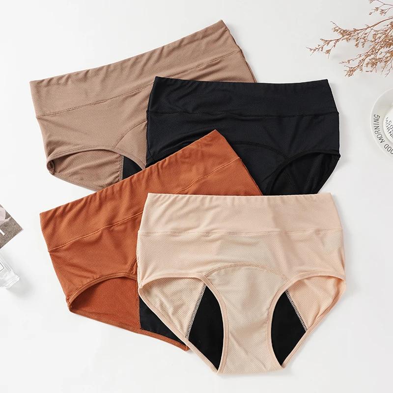 1PC Frauen Menstruation Unterwäsche Mittlere Taille Baumwolle Postpartale Damen Höschen Mädchen Slips Solide Unterhose Stretch Slip