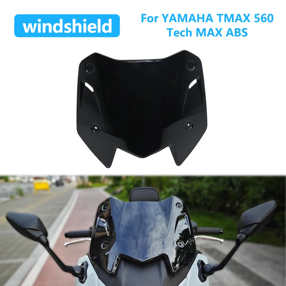 

Motorcycle Windshield Windscreen Wind Shield Deflector Accessories For YAMAHA TMAX560 TMAX 560 Tech MAX ABS 2022 2023 2024-2026