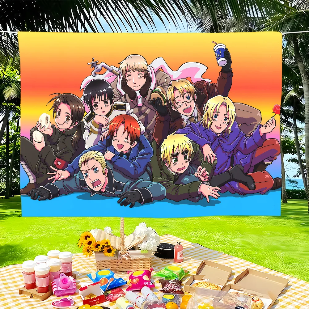 Cartoon Hetalia World Star flag Tapestries Outdoor Parties Bedrooms Living Rooms Dorm Rooms Wall Decor Banners Gifts