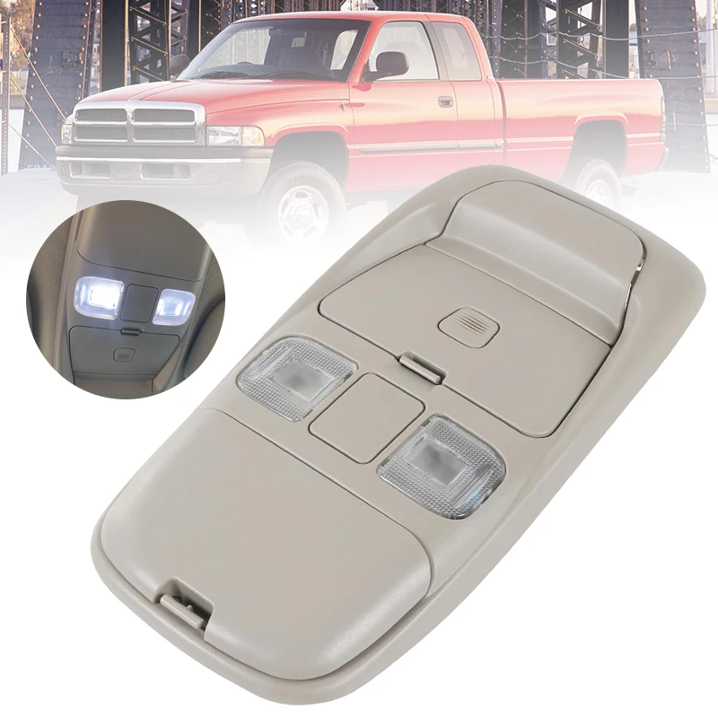 

55350657 Накладная консоль, купольная карта, светодиодная лампа для чтения, лампа для Dodge Ram 1500/2500 1998, 1999, 2000, 2001, сменные аксессуары