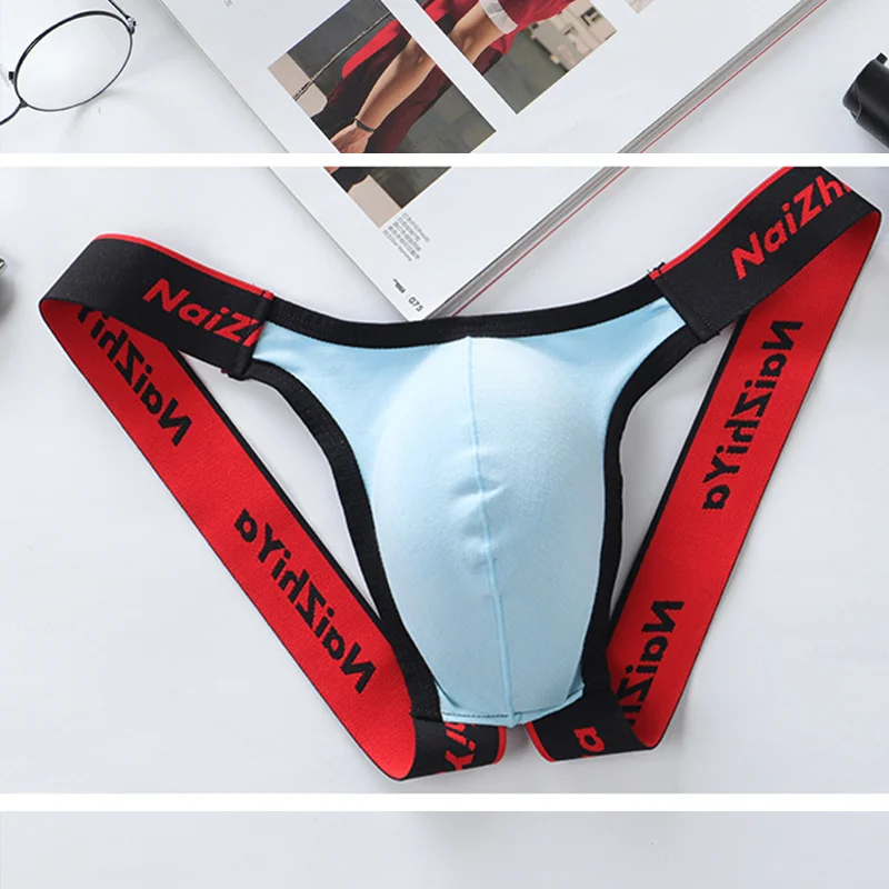 Men's Thongs Gay Joackstrap Low Waist U-Convex Breathable Erotic Lingerie Jock Strap Sexy Underwear Underpants G-String Bikini