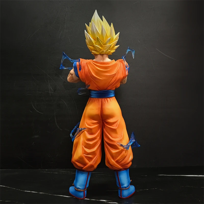 30cm Dragon Ball Goku Super Saiyan 2 Standing Anime Figure Model Gk Statue Boys Collection Desktop Decoration Ornament Toys Gift