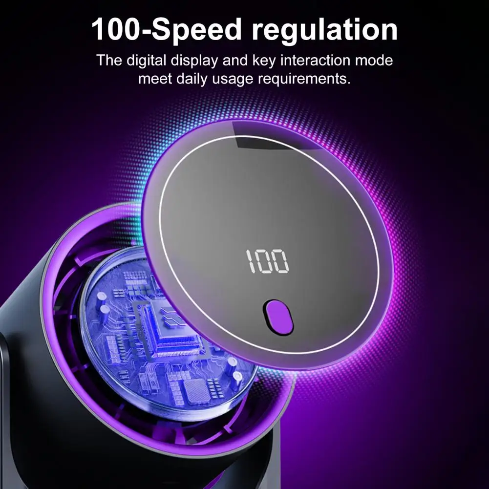 Personal Fan Portable Desktop Fan Portable Usb Rechargeable Mini Desk Fan with Led Digital Display 100 Speed Adjustable for Home