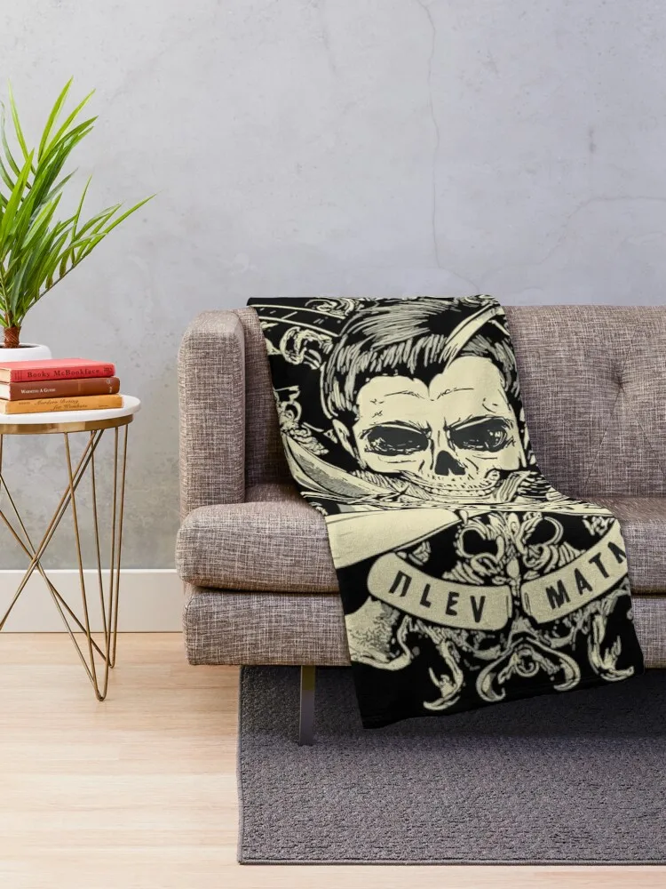 I am BadAss, Pirate skull, Skull, old style hardcore tattoo Throw Blanket For Sofa Thin Soft Blankets