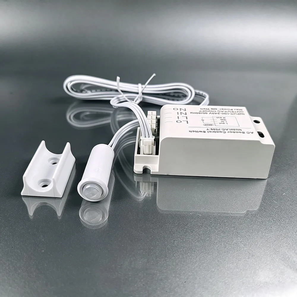 Human Body Infrared Sensor Switch, PIR Motion Detector, AC100-240V  Light Sensing Control for Home Hallway Wardrobe LED Light