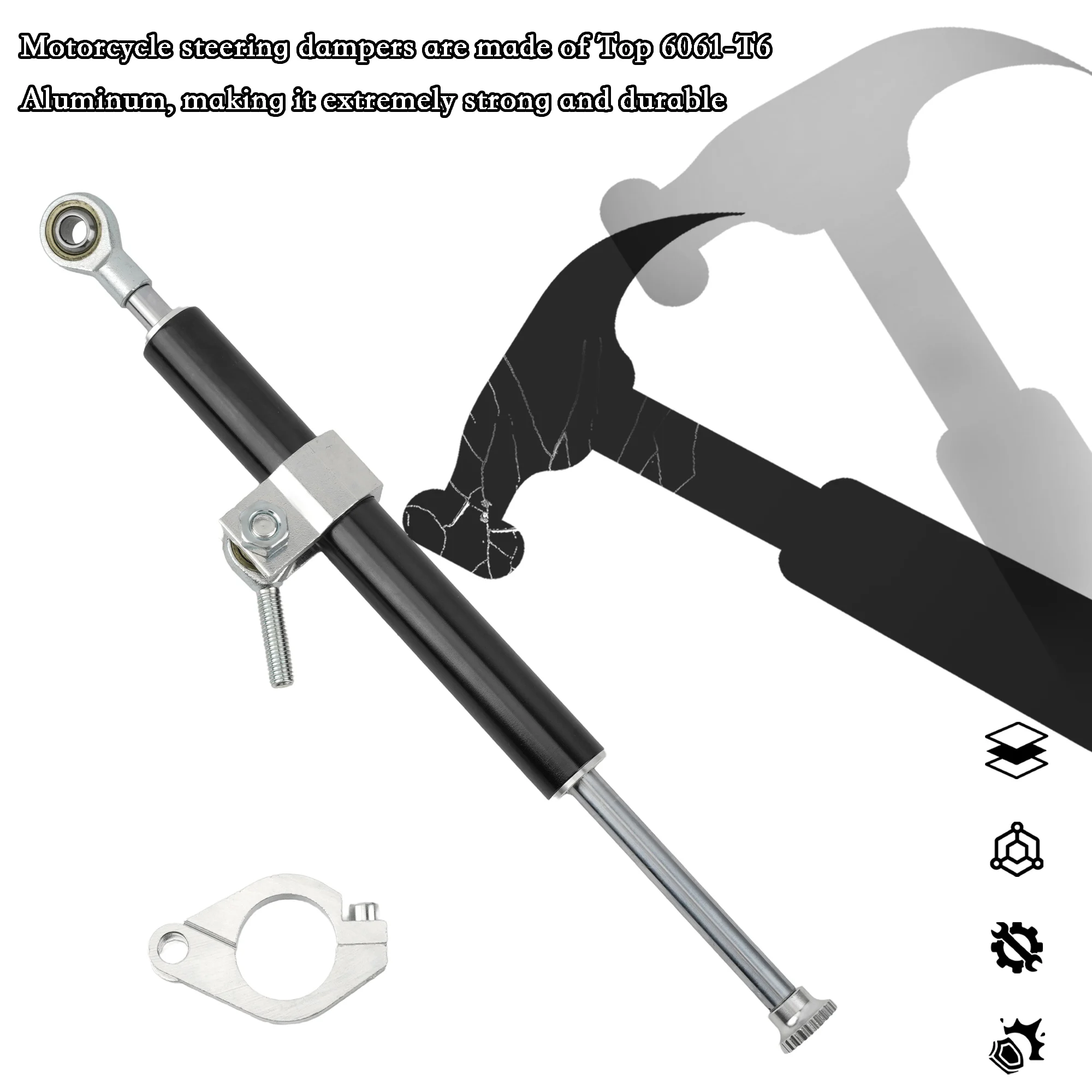 330 مللي متر دراجة نارية امتصاص الصدمات الاتجاه المثبط اكسسوارات شوكة استقرار دراجة نارية التوجيه المثبط الألومنيوم أجزاء الدراجة الترابية