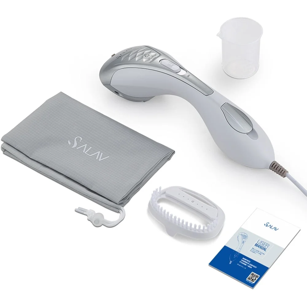 مكواة بخار للملابس المحمولة مع لوحة مطلية بالسيراميك، تقنية تسخين مزدوجة، تبخير خالي من التنقيط، بخار مستمر قوي