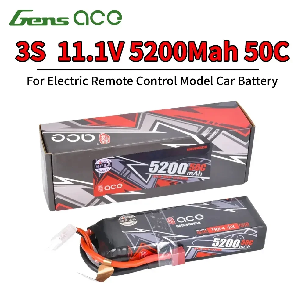 

Gens ACE 3S 11,1 В 5200 мАч 50C LiPo литиевая батарея для 1/10 1/8 электрический пульт дистанционного управления модель автомобиля багги гусеничные аксессуары
